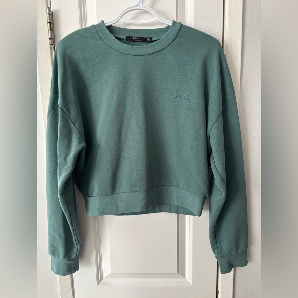 Obey cropped crewneck